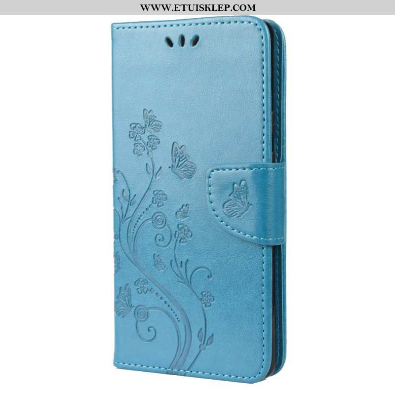 Etui Folio do Google Pixel 6 Pro Motyle I Kwiaty